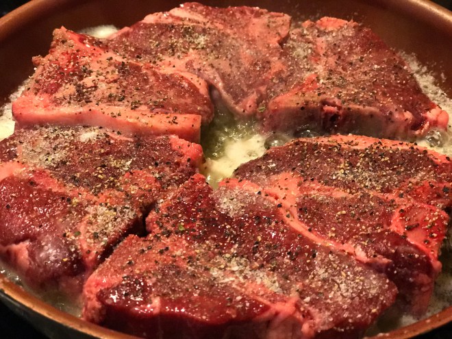 Pan Fried Lamb Chops Cooking With Butter